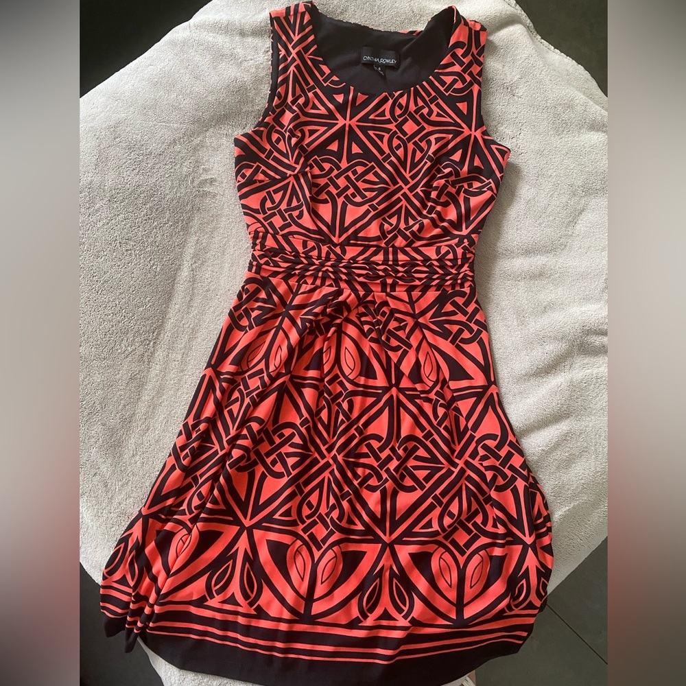 Cynthia Rowley fit and flare dress with cinched waist size 4